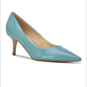 New with Box 6.5 Nine West Arlene Pointy Toe Pump Vintage Blue